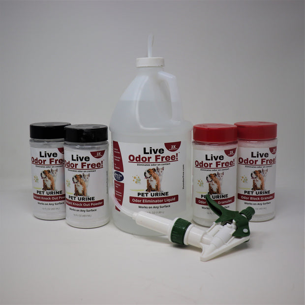 Live Odor Free!® 5x5 Pet Urine Area Kit