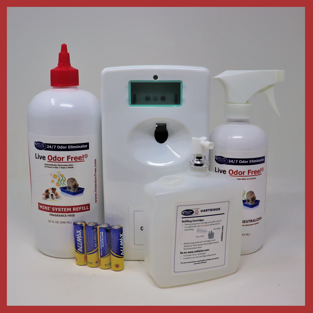 Live Odor Free 24 7 Mini Odor Eliminator System Kit Live Odor Free Pets Home and Auto