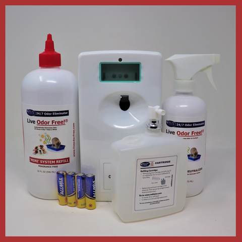 Live Odor Free!®24/7 Mini Odor Eliminator System Kit