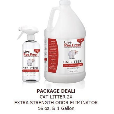 Live Odor Free!® Cat Litter 2X - 16 oz. + Gallon - Package Deal