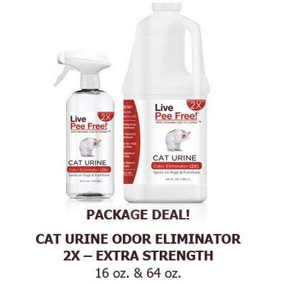 Live Odor Free!® Cat Urine 2X - (16 oz. + 64 oz.) - Package Deal